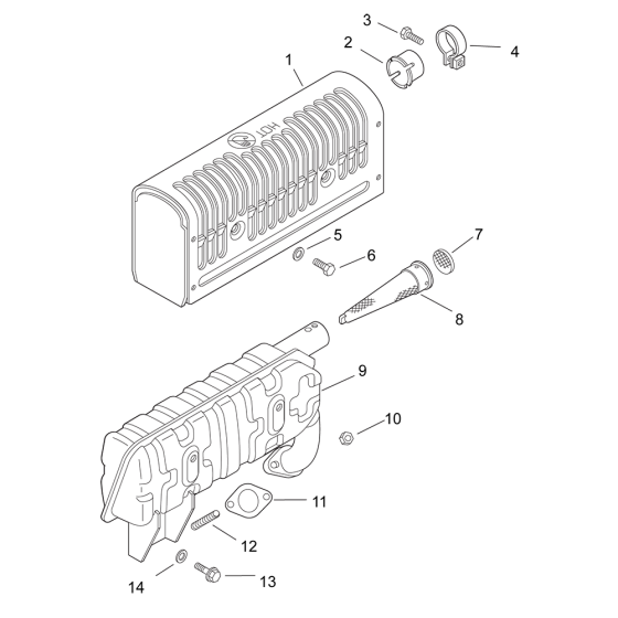 Exhaust for Kohler CS12 Engines