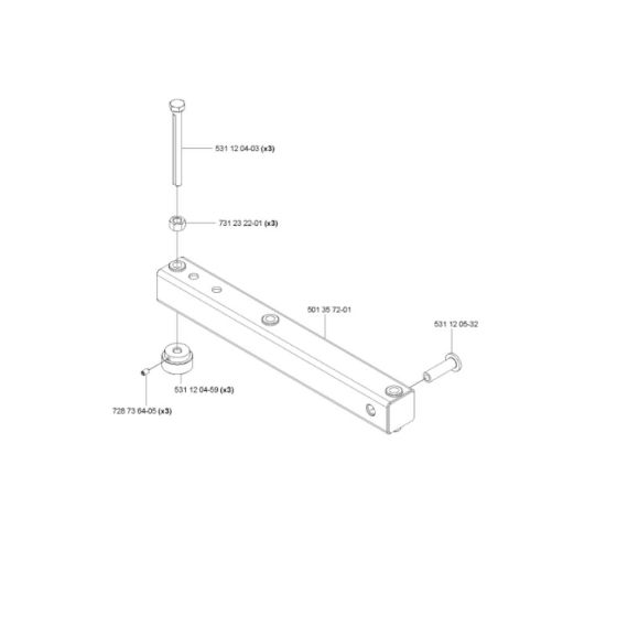 Column Assembly for Husqvarna CS 2512 Wire Saw