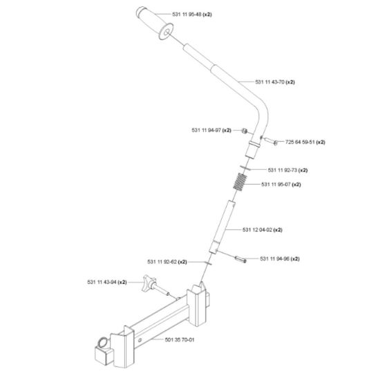 Handle Assembly for Husqvarna CS 2512 Wire Saw