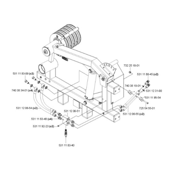 Hydraulic Block Assembly for Husqvarna CS 2512 Wire Saw