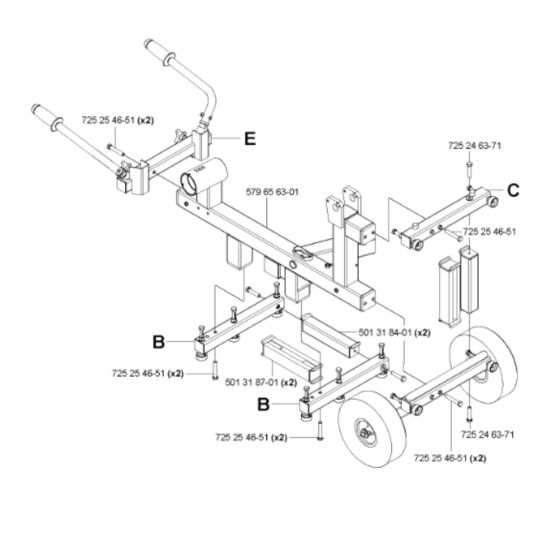 Frame Assembly -1 for Husqvarna CS 2512 Wire Saw