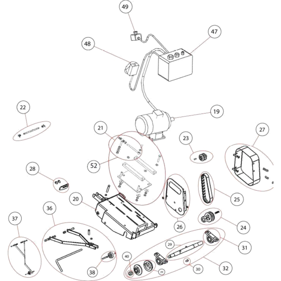 Motor Assembly for Norton Clipper CS451ET Floor Saw