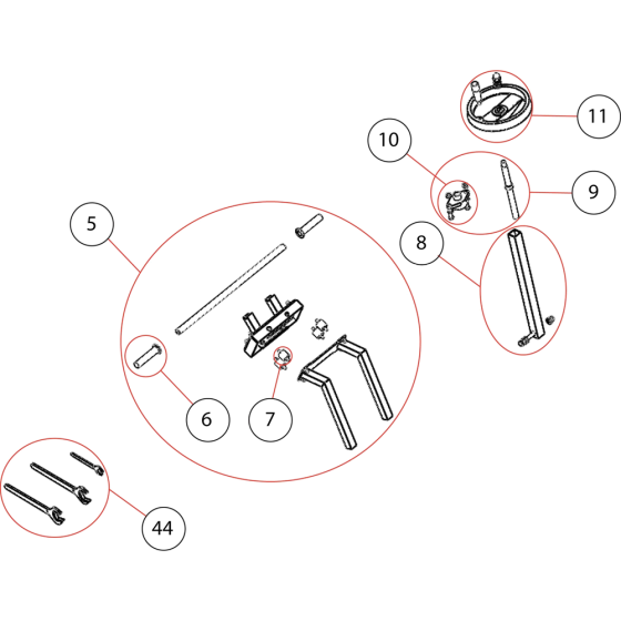 Operating Handle Assembly for Norton Clipper CS451-Petrol Floor Saw