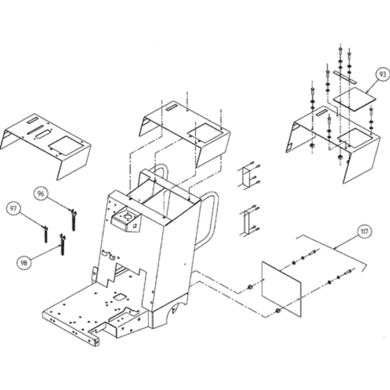 Frame Assembly for Norton Clipper CSB1D13HIW Floor Saw