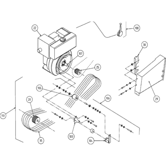 Belt Assembly for Norton Clipper CSB1D13HIW Floor Saw