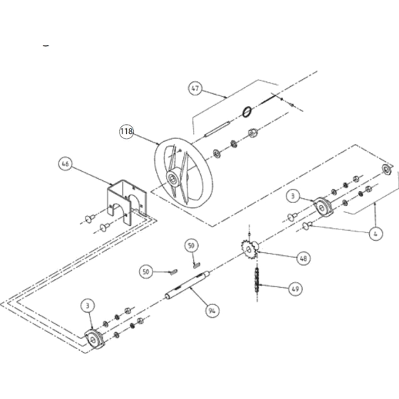 Sterring Wheel Assembly for Norton Clipper CSB1D13HIW Floor Saw