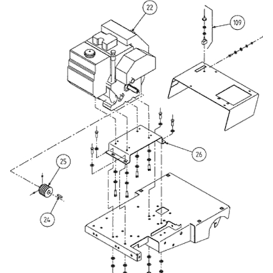 Motor Assembly for Norton Clipper CSB1-P21 Floor Saw