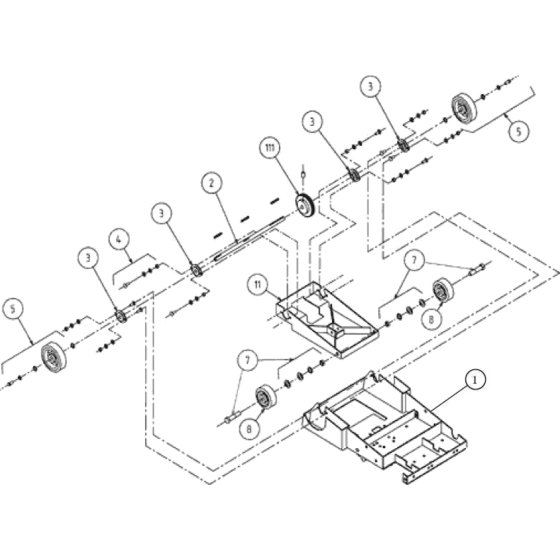 Wheel Assembly for Norton Clipper CSB1-P21 Floor Saw