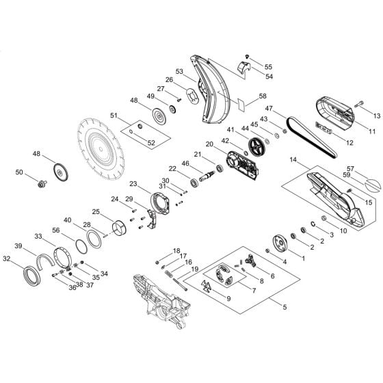 Clutch, Arm Cover for ECHO CSG-7410ES Disc Cutter