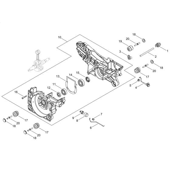 Crankcase for ECHO CSG-7410ES Disc Cutter