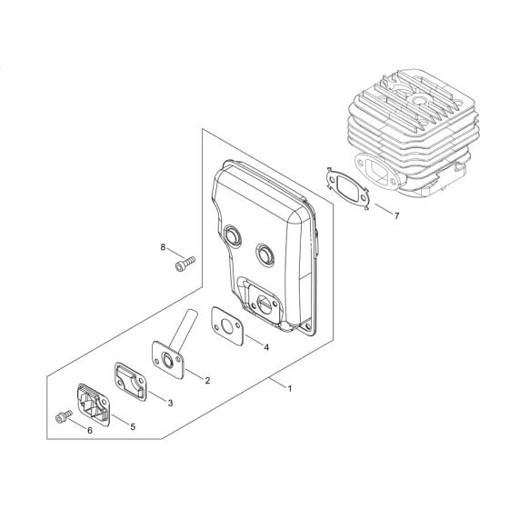 Muffler for ECHO CSG-7410ES Disc Cutter