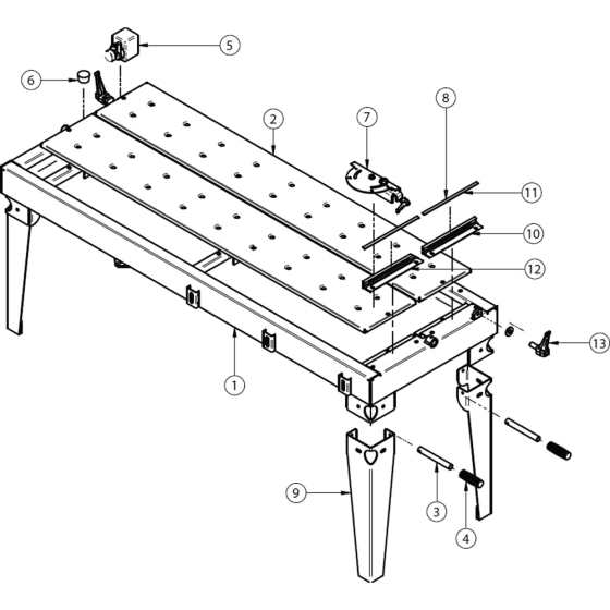 Main Frame Assembly for Norton Clipper CST120-230V Table Saw