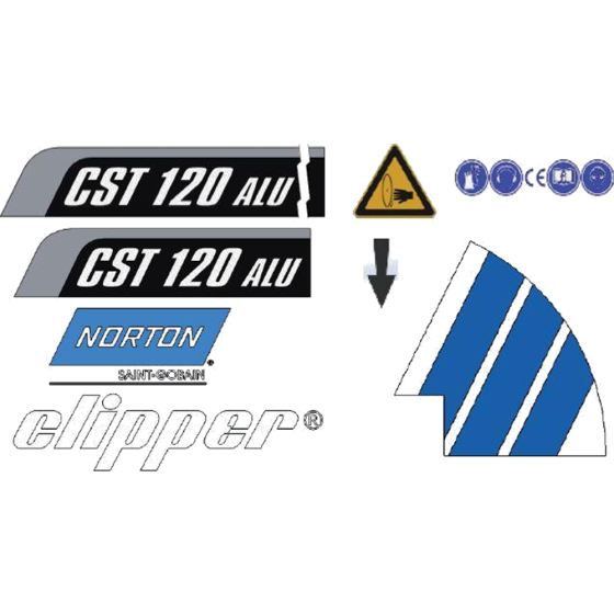 Labels for Norton Clipper CST120-ALU Table Saw