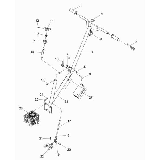 Handle Assembly for Wacker CT24-230E Trowel