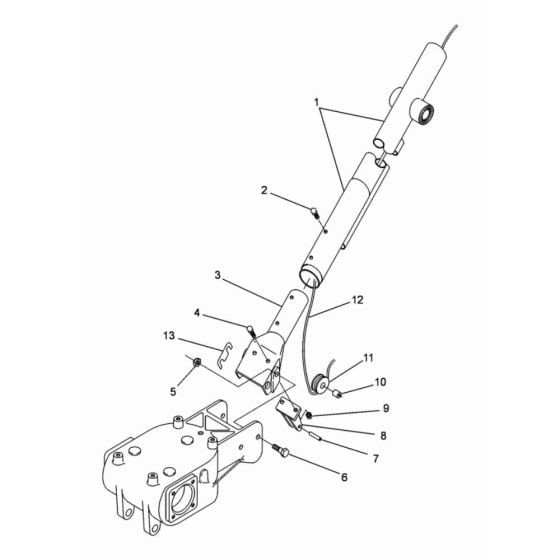 Lower Handle Assembly for Wacker CT30EDT Trowel