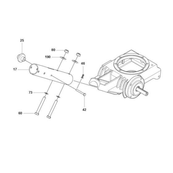 Lower Handle Assembly for Husqvarna CT 36 Trowel