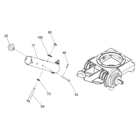 Lower Handle Assembly for Wacker CT36-400E Trowel