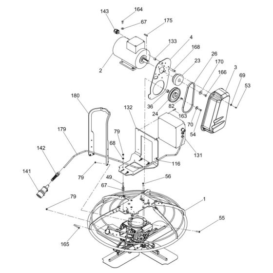 Drive Assembly for Wacker CT36-400E Trowel