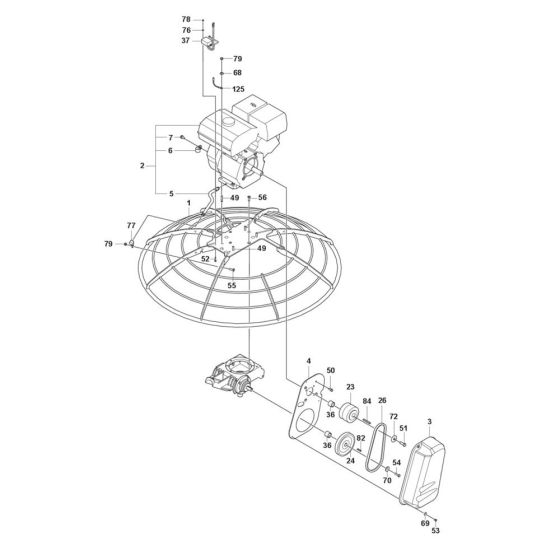 Drive Assembly -2 for Husqvarna CT 36 Trowel