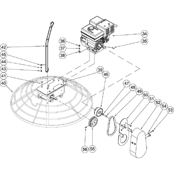 Motor Assembly for Norton Clipper CT901P Power Float