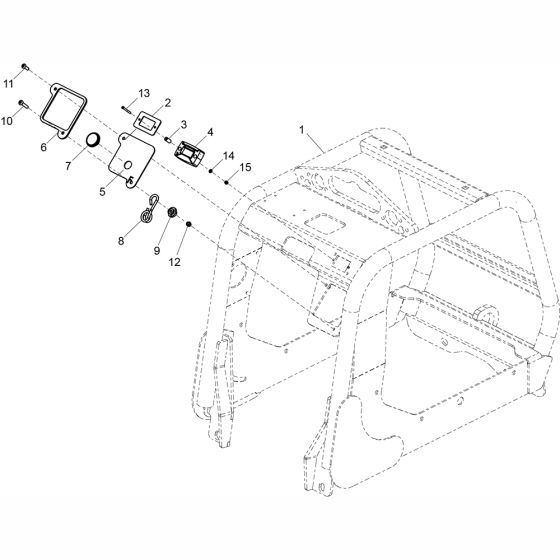 Controls (Petrol Only) Assembly for Altrad Belle RPX35 Reversible Plate