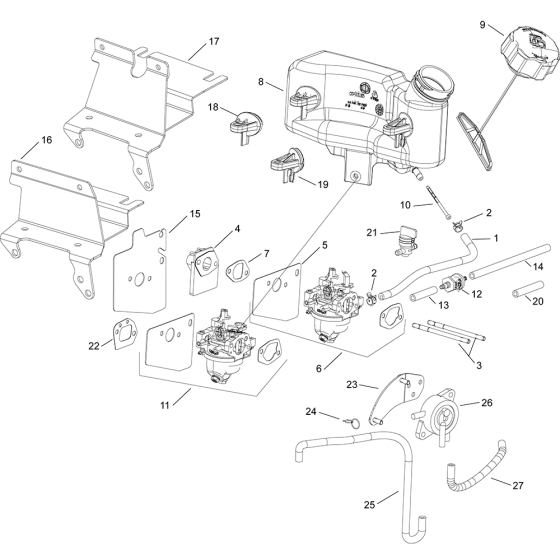 Fuel System for Kohler CV224 Engines