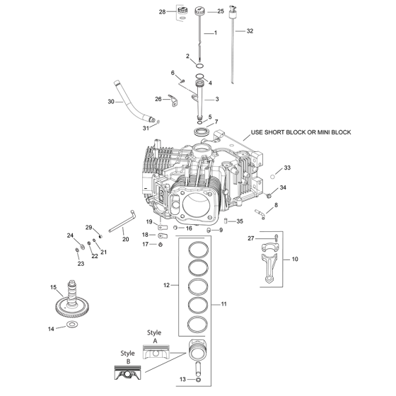 CrankCase  for Kohler CV26 Engines