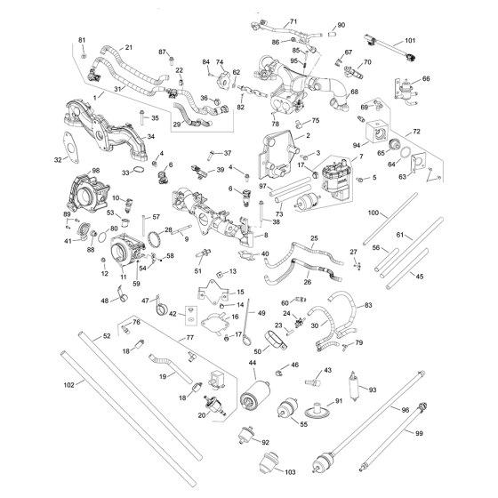 Fuel System for Kohler CV26 Engines