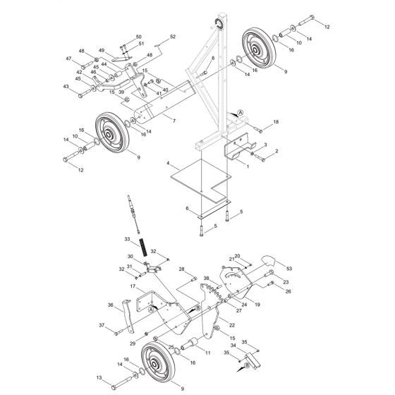 Wheels for ECHO CWT-7410 Disc Cutter Trolley