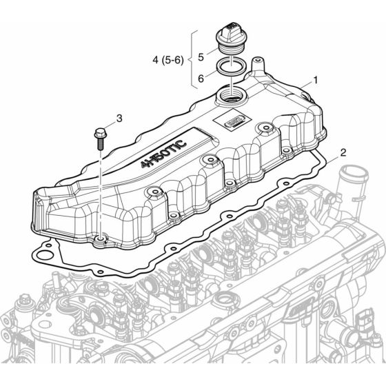 Cylinder Head Cover Assembly for HATZ 4H50T.10 Engines