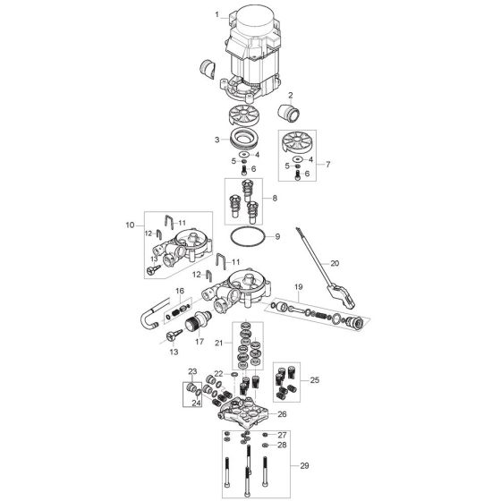 Motor Pump Assembly for Nilfisk D130.4-9 PAD Pressure Washer