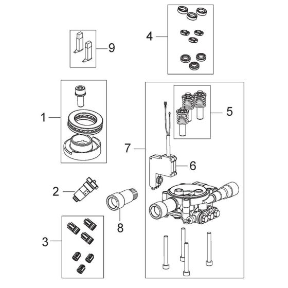 Motor Pump Assembly for Nilfisk D140.4-9 DP X-Tra Pressure Washer