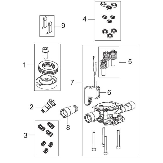 Motor Pump Assembly for Nilfisk D140.4-9 P X-Tra Pressure Washer