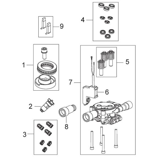 Motor Pump Assembly for Nilfisk D140.4-9 X-Tra Pressure Washer