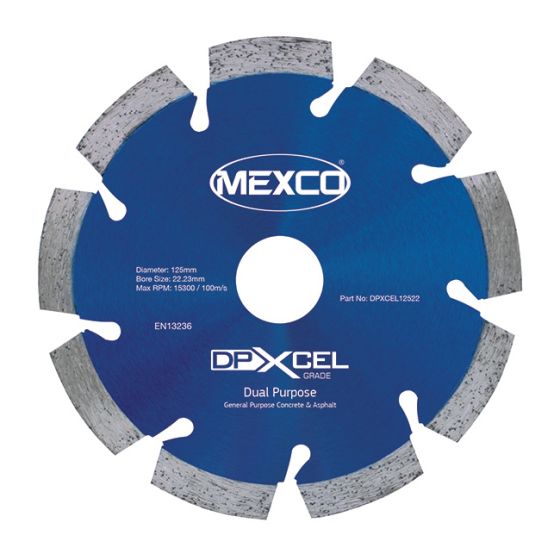 Mexco 125mm Diamond Blade Dual Purpose Abrasive XCEL Grade