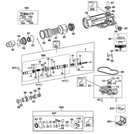 Piston Assembly for DeWalt D25811 Chipping Hammer