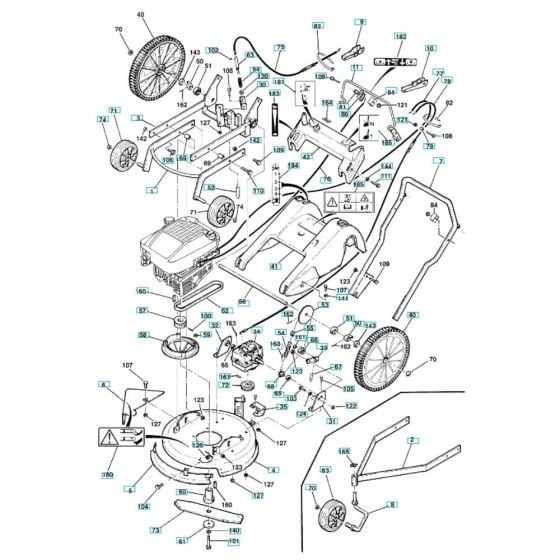 Complete Assembly for Husqvarna D51 S Cultivator/Tiller