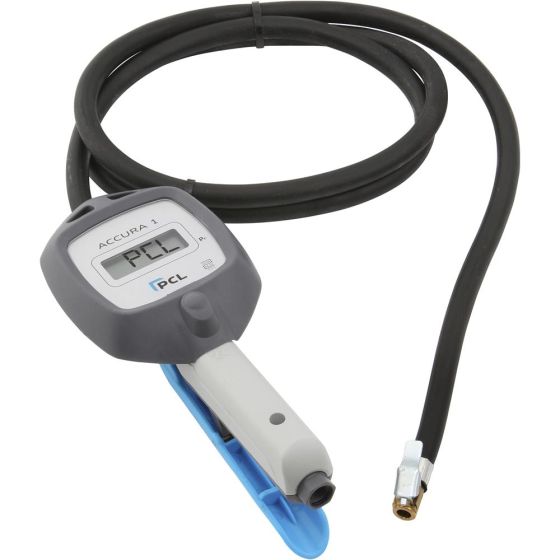 PCL Accura 1 Tyre Inflator 0-12 Bar, 1.8m Hose Euro Connector - DAC1C08