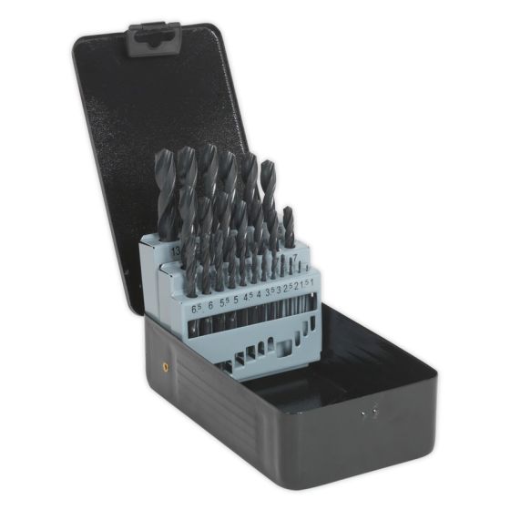 HSS Roll Forged Drill Bit Set 25pc 1-13mm Sealey Part No. DBS25RF