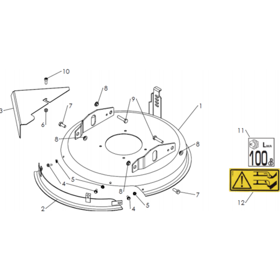 Cover Assembly for Husqvarna DBS51 Commercial Lawn Mower