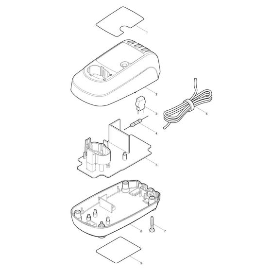 Complete Assembly for Makita DC07SA Battery Charger