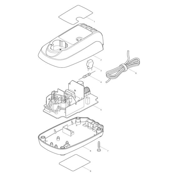 Complete Assembly for Makita DC10WA Battery Charger