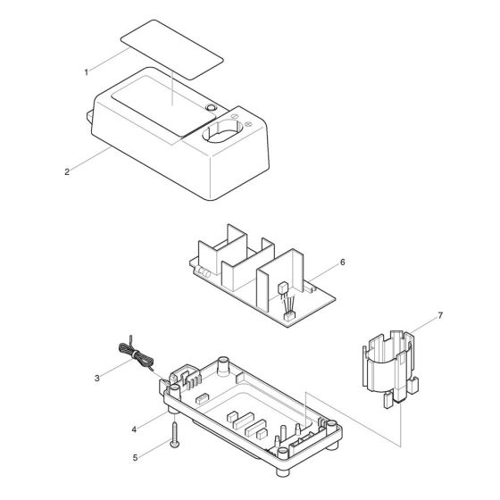 Complete Assembly for Makita DC1411 Battery Charger