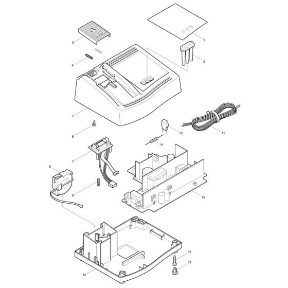 Complete Assembly for Makita DC24SC Battery Charger