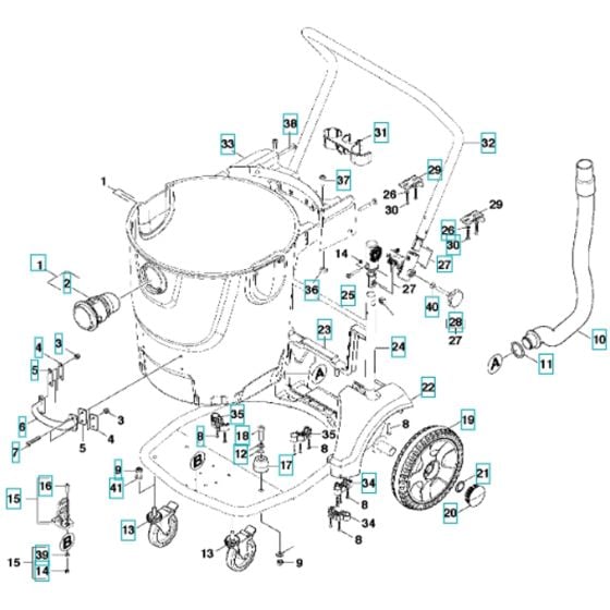 Housing Assy for Husqvarna DC3000 Dust Extractor