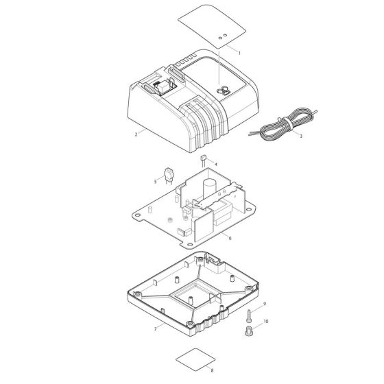 Complete Assembly for Makita DC36WA Battery Charger