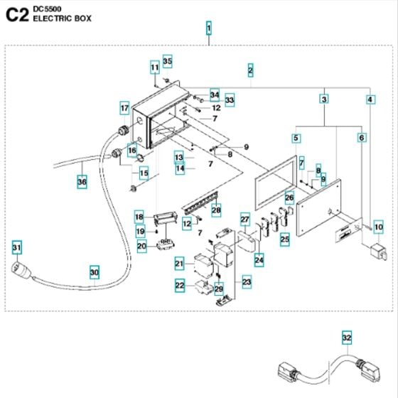 Electric Box Assy for Husqvarna DC5500 Dust Extractor