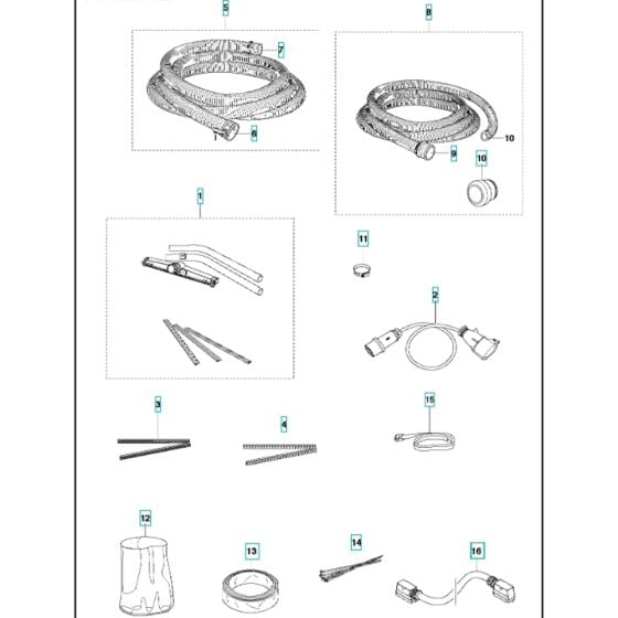 Accessories for Husqvarna DC6000 Dust Extractor