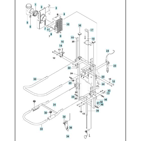 Frame Assy 2 for Husqvarna DC6000 Dust Extractor