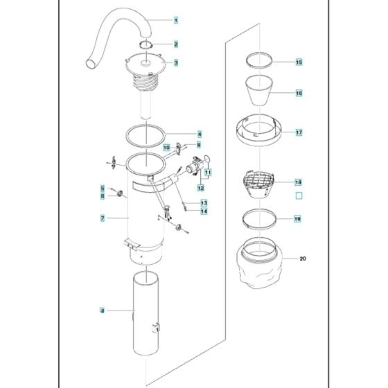 Housing Assy for Husqvarna DC6000 Dust Extractor